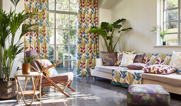 InteriorWrkshop's tweet photo. Instead of the bold jungle prints and maximalist colour schemes that have made their way into 2020, opt for an interior inspired by the Soft Tropics trend with Prestigious Textiles Bali collection. #PrestigiousTextiles #SoftTropics #Bali #Interiors #Fabric #WoldinghamInteriors https://t.co/sQObEWZFe5