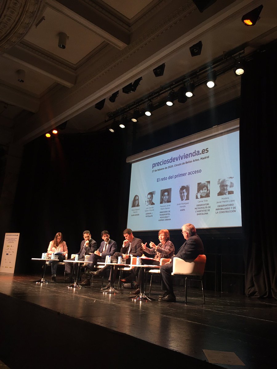 FerranFont's tweet photo. En #preciosdevivienda escuchando cómo gestionar el reto del primer acceso a la vivienda con un gran panel formado por Aitana Alguacil de .@EAPNes, .@gomezpintado de .@ASPRIMAdrid, Fco. Javier Martín de .@mitmagob , Javier Rodríguez Heredia de #Asipa y Carme Trilla de .@OMHBcn https://t.co/hZvJ1gVNdp