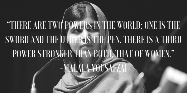 lifeflowbalance's tweet photo. #QuoteoftheDay
‘There are two powers in the world; one is the sword and the other the pen. There is a third power stronger than both, that of women.’ Malala Yousazai
#SpeakUpSpeakOut #LifeFlowBalance https://t.co/BzoNH5IaZm