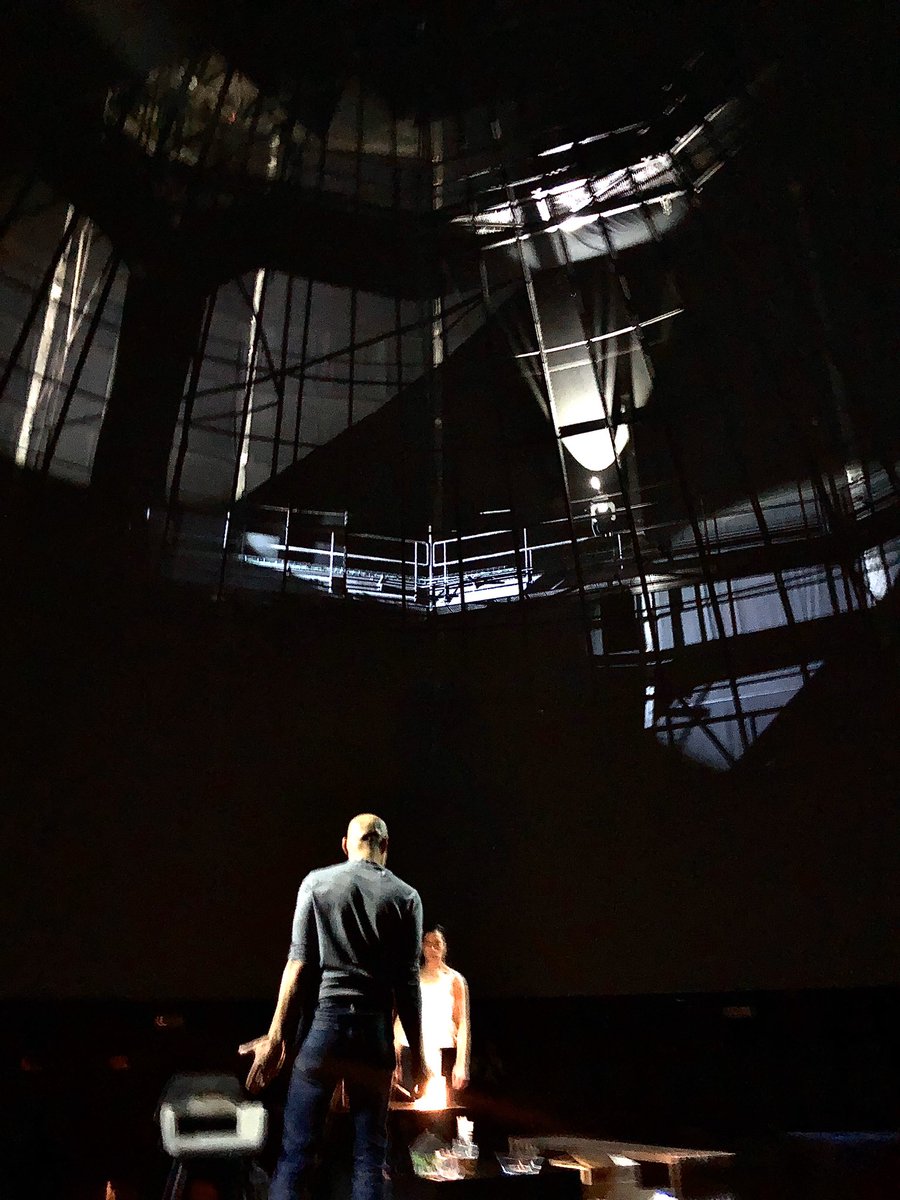 BustleandBeast's tweet photo. This space is one of the most exciting and visceral theatres. View from #Q2Q @TWoSEdm . “They did it. They cut the power” #GirlintheMachine by #Stefsmith March 3-8, 2020. #yegarts #exploreedmonton #digitaltheatre #indietheatre #womenintheatre https://t.co/MXdLUhhej1