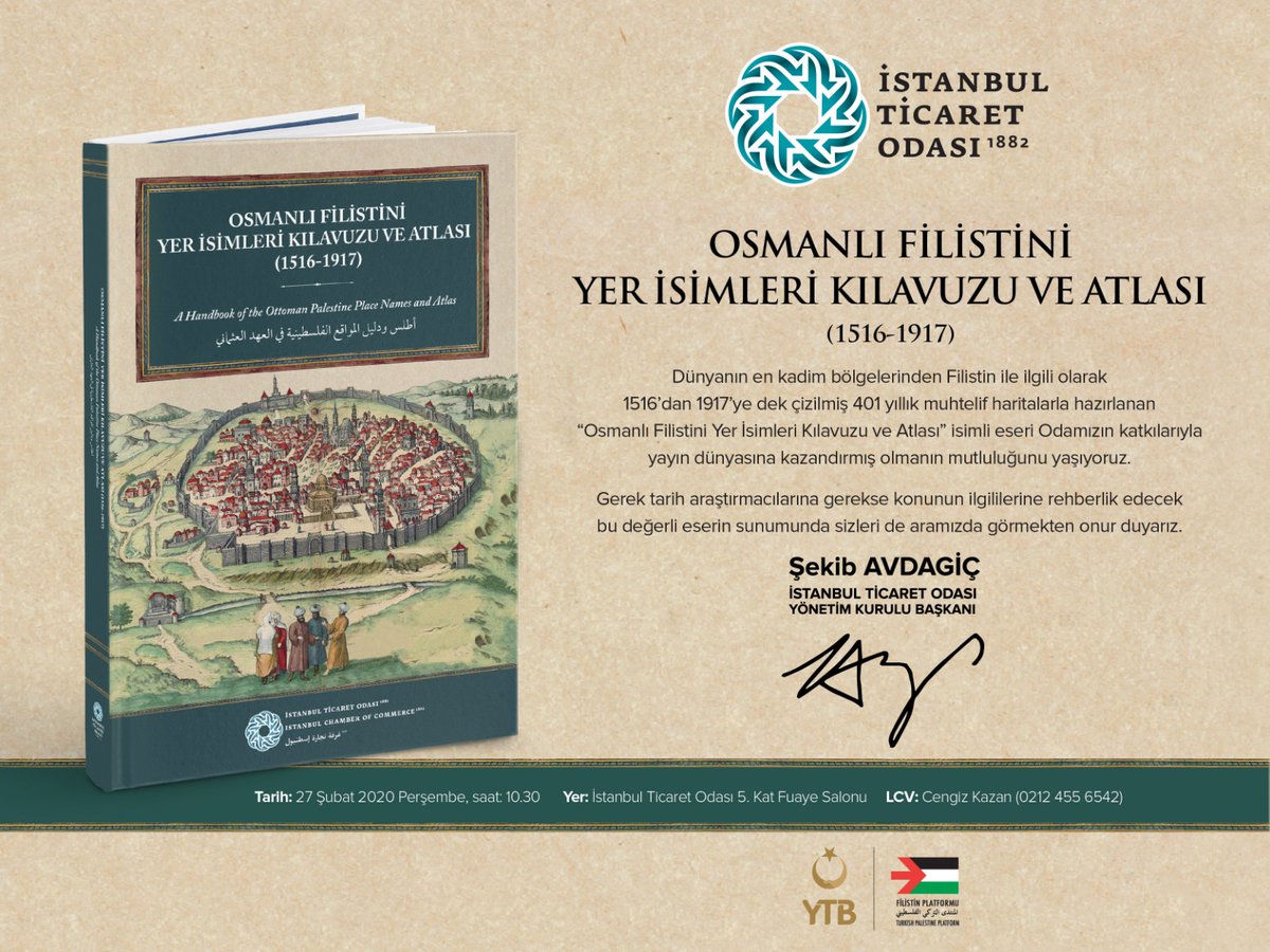 Osmanlı Arşivlerinde Filistin Belgeleri Projemizin ilk çıktısının Lansmanını gerçekleştiriyoruz...