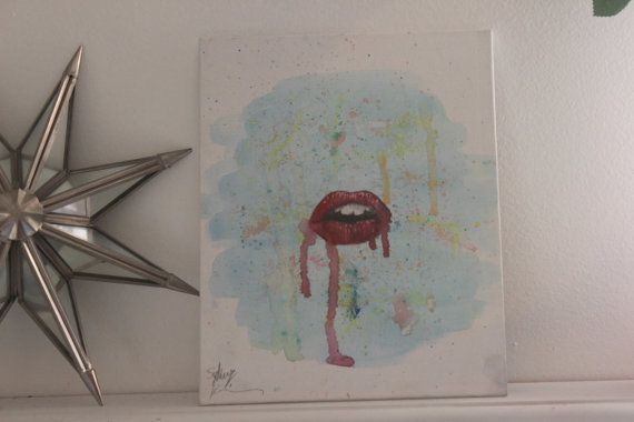 Red Dripping lips by Sydney Kieng
