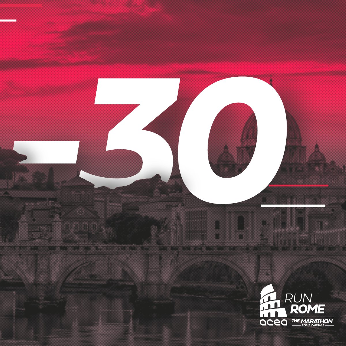 Run Rome The Marathon (@rrtm2021) on Twitter photo 🔥🔥🔥30 Giorni e qualche ora! 🔥🔥🔥
È iniziato ufficialmente il countdown per la #ACEARunRomeTheMarathon del 29 Marzo 2020
Pronti a correre nella città più bella del mondo?
👉runromethemarathon.com
Special Thanks to <a href="/AceaGruppo/">Acea Gruppo</a> 🔥🔥🔥30 Giorni e qualche ora! 🔥🔥🔥
È iniziato ufficialmente il countdown per la #ACEARunRomeTheMarathon del 29 Marzo 2020
Pronti a correre nella città più bella del mondo?
👉runromethemarathon.com
Special Thanks to <a href="/AceaGruppo/">Acea Gruppo</a>