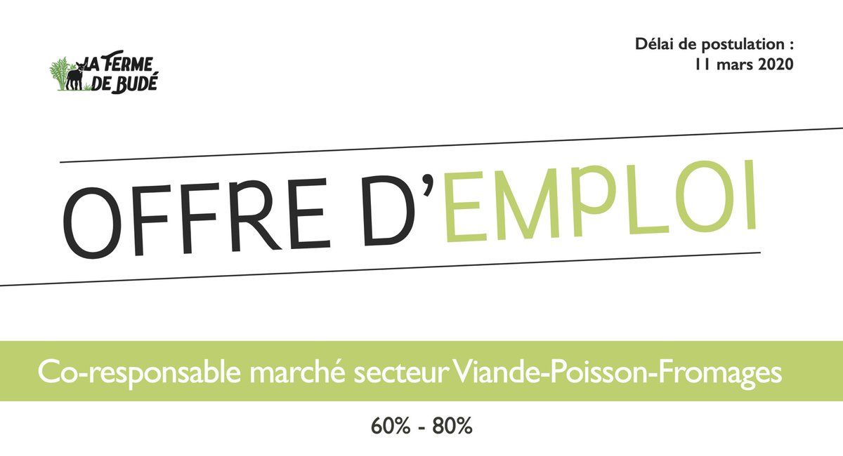 FermeDeBude's tweet photo. La Ferme de Budé recrute! https://t.co/auG13w8okz