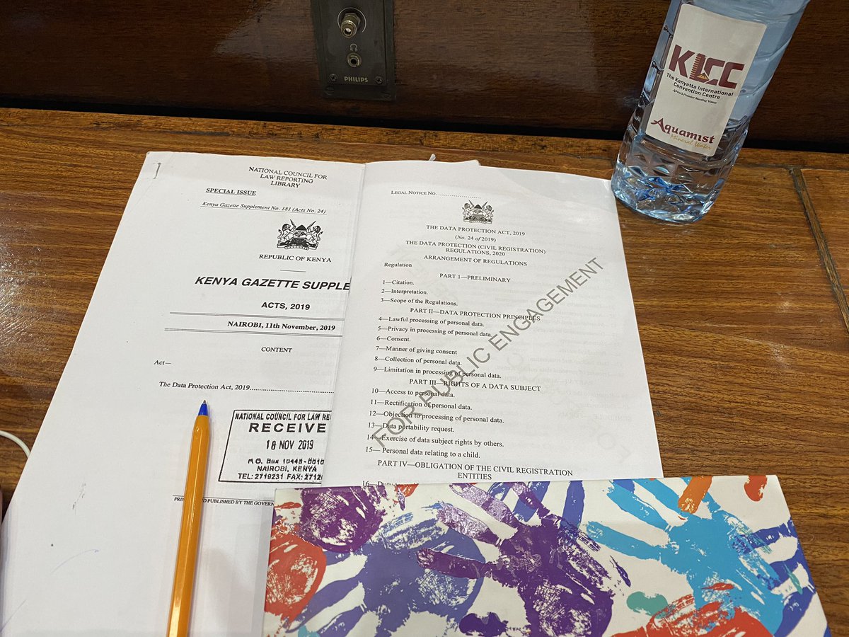 mayar_dollin's tweet photo. At the #DataProtectionRegulation Public participation hearing @KICC_kenya representing @lawyershubkenya 

We just just voiced our opinions on the regulations, have you?
#AfricaLawTech #DataPrivacy #HudumaNamba https://t.co/Eqkj9eyIPu