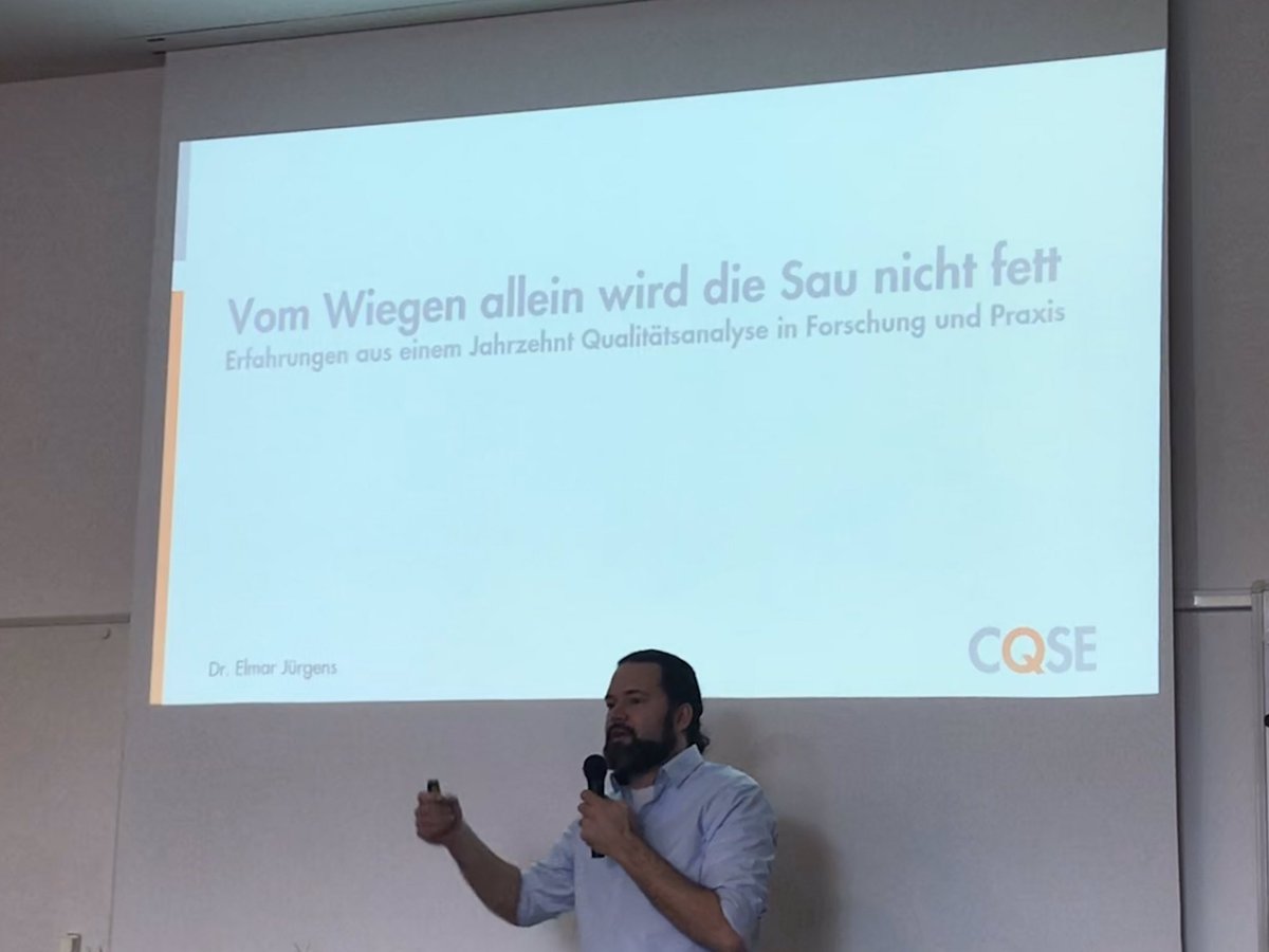 Kicking off the second day of <a href="/seconf20/">SE 20</a> with <a href="/ElmarJuergens/">Elmar Juergens</a>.