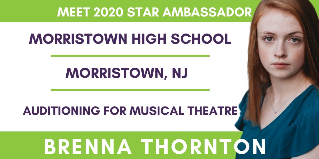 We are so excited to highlight STAR Ambassador, Brenna Thornton! “Every character I play teaches me to be bolder, braver, kinder; helping me to grow into the best version of myself offstage.” We cannot wait to see where she gets to spend the next four years! #theSTARapp
