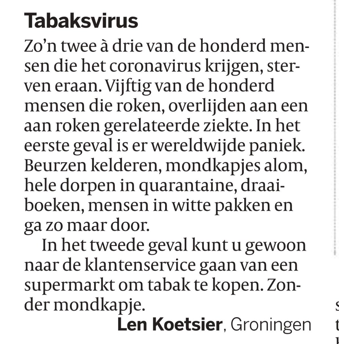 Tabaksvirus: gewoon bij de <a href="/albertheijn/">Albert Heijn</a> <a href="/ahtogo/">AHtogo</a>