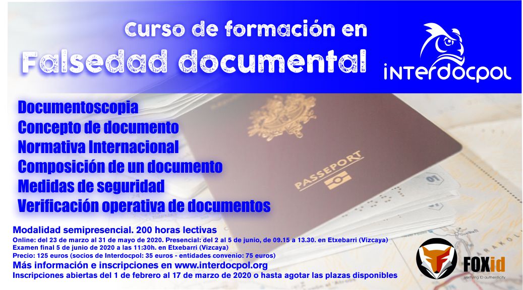 Interdocpol's tweet photo. el primer paso de cualquier procedimiento es identificar plenamente a la persona...¿sabrías si el documento que te muestra es fiable? #curso #FalsedadDocumental semipresencial, edición Euskadi. Inscripciones abiertas https://t.co/ogAU39Y87n @FOXid_ @Erne_sindicato @euspel1 https://t.co/2RzxJpn1OM