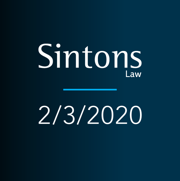 SintonsLaw's tweet photo. 2/3/2020 #TrustinSintons #4days https://t.co/qB6T4lcSGA