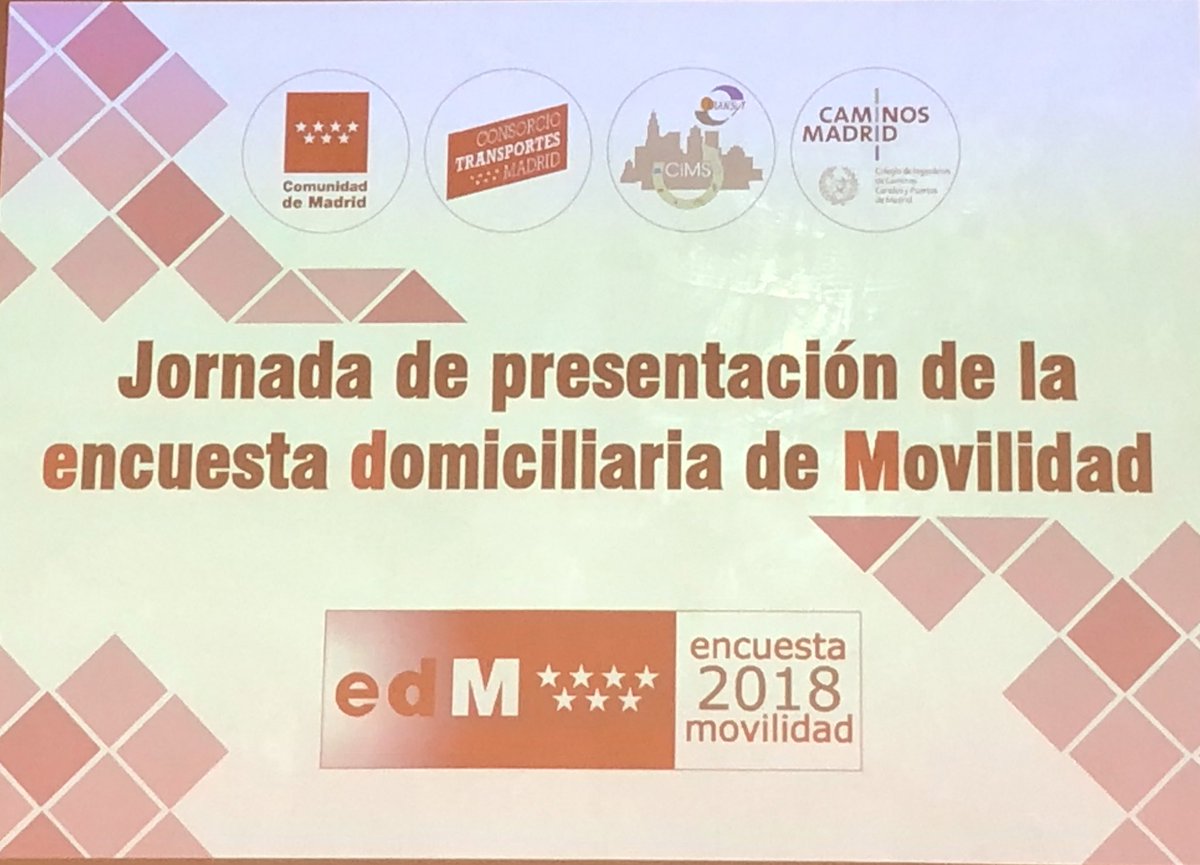 agvinagre's tweet photo. 🔴Ayer asistimos a la presentación de los resultados de la Encuesta Domiciliaria de Movilidad de la Comunidad de Madrid. 

Los malos resultados indican que hay mucho trabajo por hacer en la @ComunidadMadrid
 en #MovilidadUrbana y #MovilidadSostenible

Abro hilo sobre #edM2018 https://t.co/PTpBaYk6DX