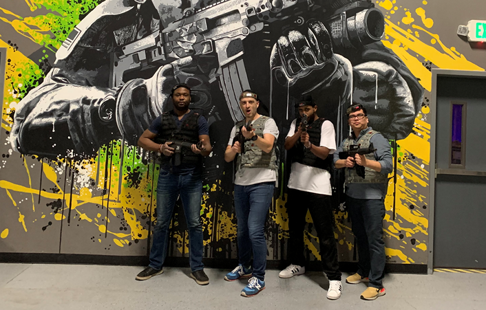 letsignit's tweet photo. Usually, our U.S. Sales team works as a team, but yesterday it was every man for himself 🤜☠️! At Letsignit, we work hard and play harder 😉
#teamouting #theultimatebattle #salesteam #workhard #playhard #letsignit https://t.co/CzewIwvPsw