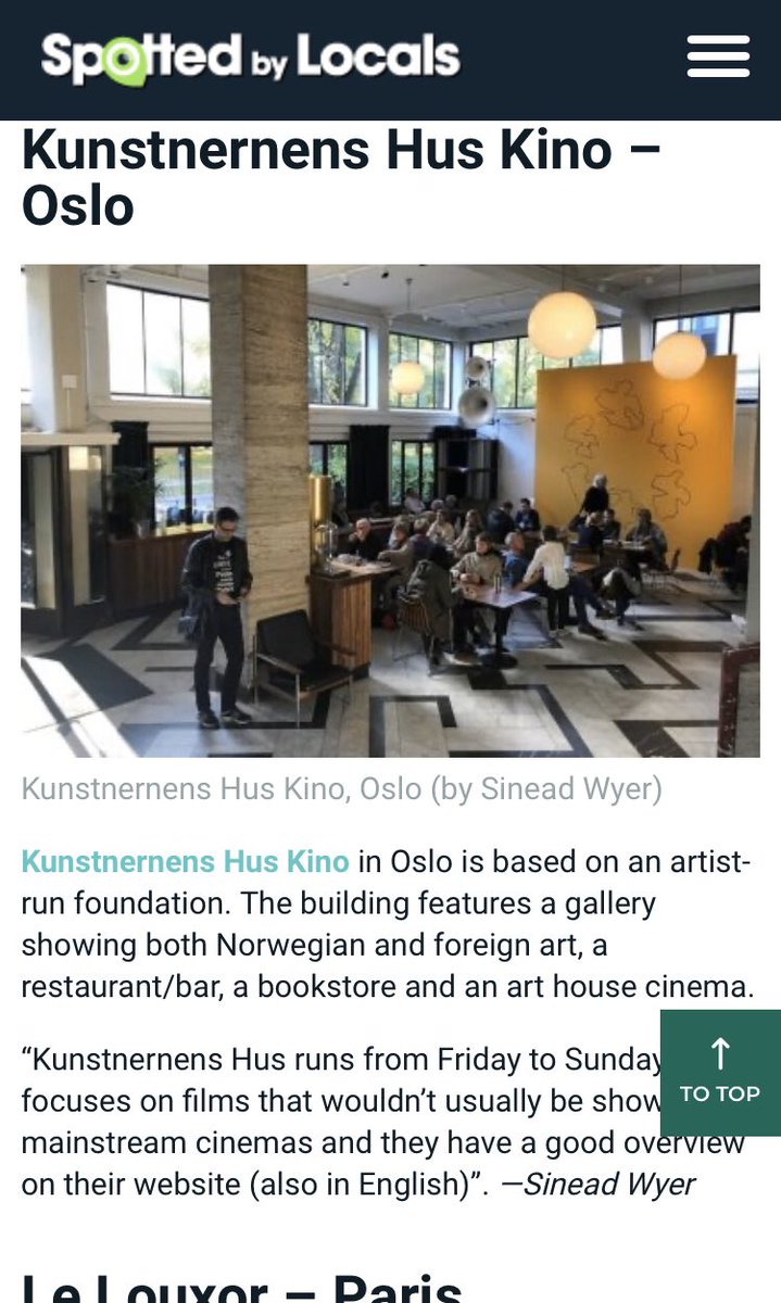 Kunstnernes Hus Kino er på en liste over Europas beste arthouse-kinoer! 
spottedbylocals.com/blog/europes-b…
På søndag viser vi Mariken Halles nye film VI ER HER NÅ. Bill og info: kunstnerneshus.no/kino/vi-er-her…