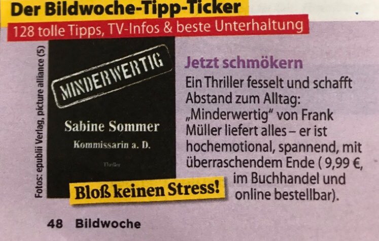 schriftling's tweet photo. Die Bildwoche hat in Ausgabe 10 mein Buch empfohlen. Tolles Gefühl! Danke! https://t.co/wKiauBhD9r