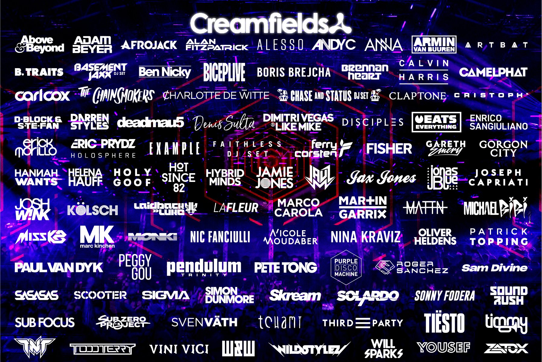 2020 Creamfields lineup 