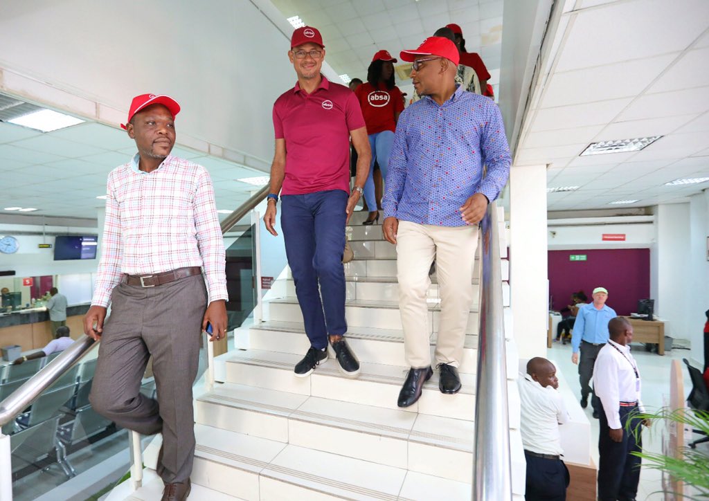 office_001's tweet photo. This morning H.E Deputy Governor Dr. @Kingi_William led the county team comprising the County Secretary Mr. Denis Lewa &amp; other senior Cnty staff during the flagging off of the Absa Wezesha Biashara caravan at @AbsaKenya Nkrumah Road Branch in Mombasa. 
#AbsaKE 
#WezeshaBiashara https://t.co/dVVDwlY6Xi