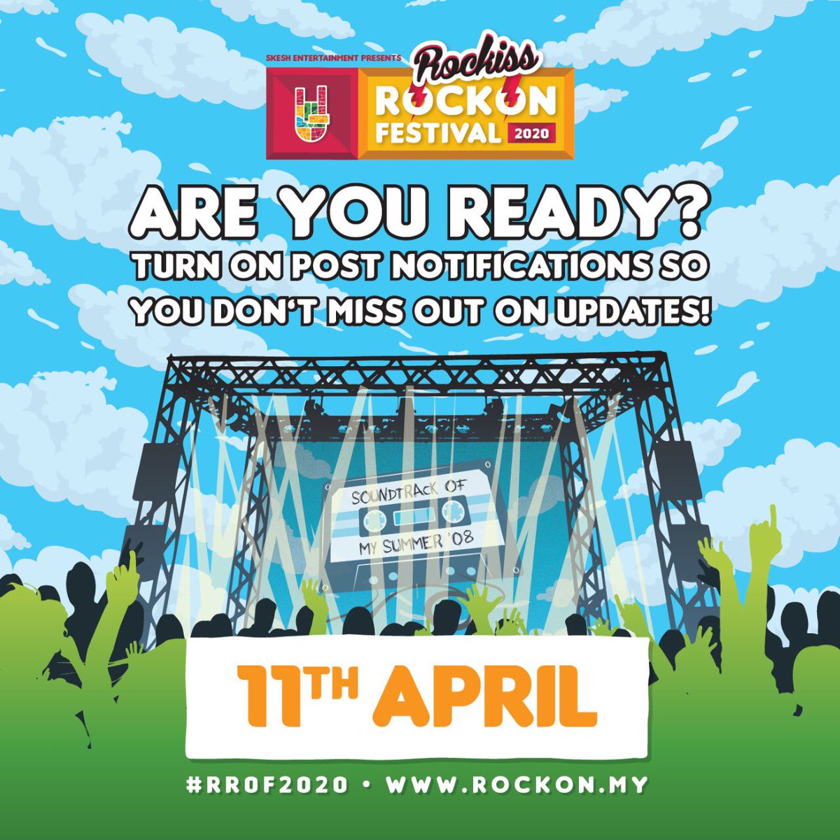 11th April 2020! Mark the date! #RROF2020 #ROCKISS #SKESHENTERTAINMENT