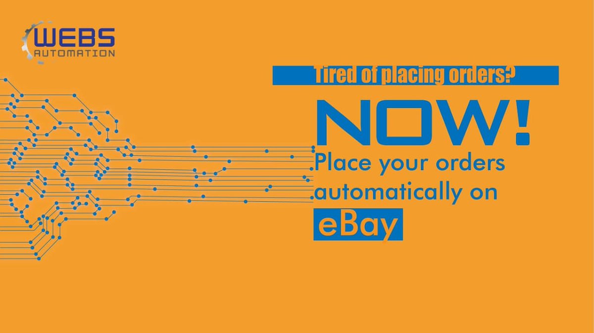 AutomationWebs's tweet photo. eBay Auto Order Processing Bot is an auto bidding bot by Webs-Automation.

Read More: https://t.co/ffaT3pgJP0

#eBaybot
#automation
#ebayproducts
#eBay
#placeorders https://t.co/gEuXHlE96R