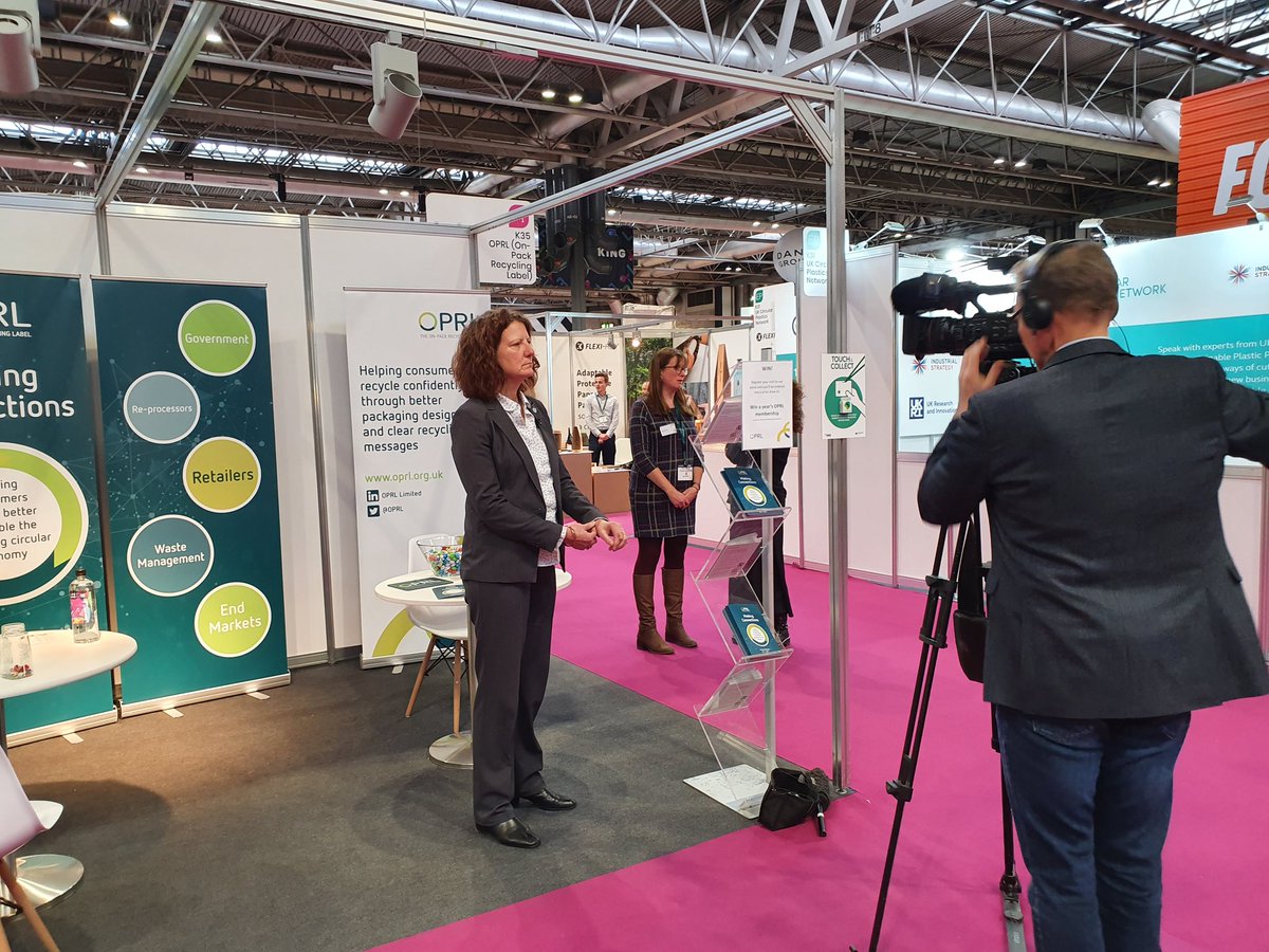 OPRL's tweet photo. We had a visit from @ITV yesterday @EasyfairsPACK #PACK2020 together with hundreds of members and people finding out more about helping consumers to #recycle more Looking forward to meeting more today! https://t.co/TvQ6JlDsVG