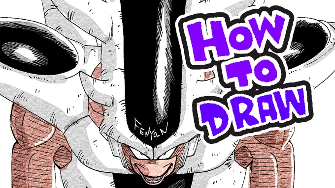 Drawing FREEZA【3rd】【Step By Step Tutorial】  