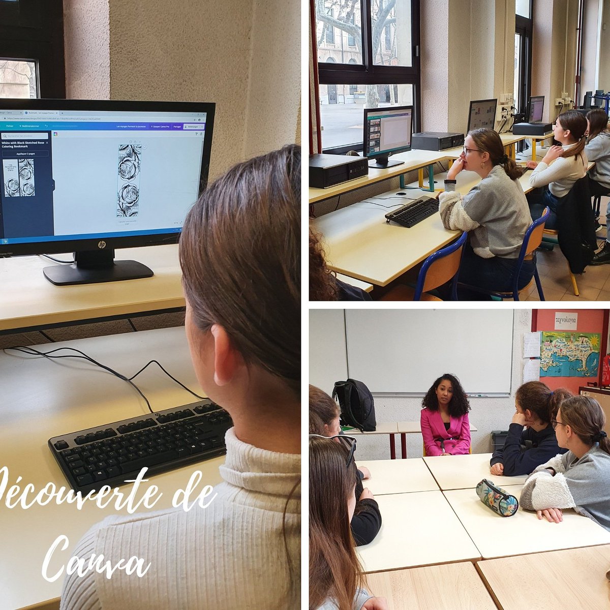 Découverte de l'outil Canva avec @FORTIL_FRANCE par les <a href="/Wifilles_83/">Wi-Filles</a> du <a href="/COLLEGEPEIRESC/">Collège NC Fabri de Peiresc</a> 
#womenintech 
#becausegirlscan
