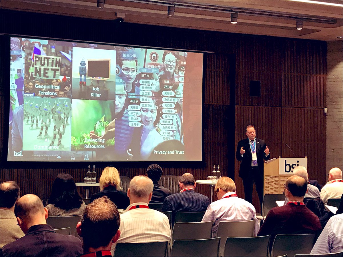.<a href="/DavidCuckow/">David Cuckow</a>, Head of Digital of BSI, opening our full day conference: The Digital World: AI.

You can still join us by signing up to the livestream of the event here: bit.ly/37R0orG
#bsievents
