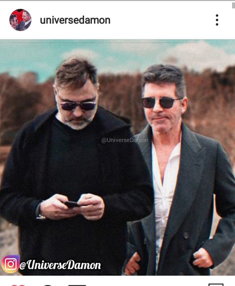 UniverseDamon's tweet photo. couple fight. 🤔😍🤣😠
.
.
Damon Is Real 👑👑
#Damon #DamonIsReal #SCowell #DWalliams #SimonCowell #DavidWalliams #MrCowell #MrWalliams #BGT #TheBestBromance #PhotoDamon #BGT
#WeAreAllSimonCowell #WeAreAllDavidWalliams
@davidwalliams @SimonCowell https://t.co/a0aMVPepWE