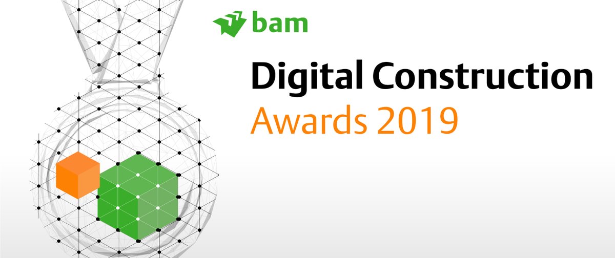 Winnaars BAM Digital Construction Awards 2019 nemen hun prijs in ontvangst. Kijk hier de video vimeo.com/391230121 met winnaars Emily Wood van @BAMNuttall, de 3D betonprinter van @BAMInfra_nl en Depot Boijmans Van Beuningen van @BAMbouwtechniek.

#digitalconstruction #award