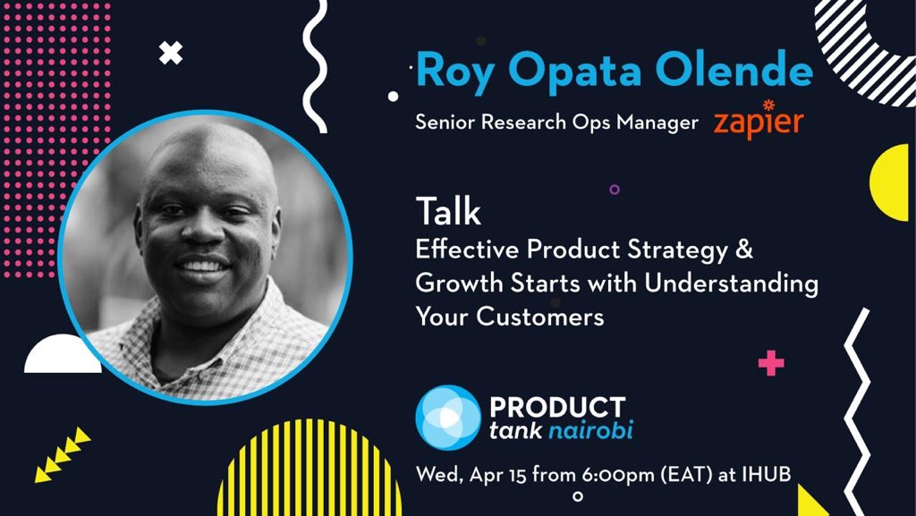 Meet the Speaker: @RoyOlende has been involved in User Research and Service #Design for the past 8 years. He is currently building research systems and processes that enable teams at <a href="/zapier/">Zapier</a> to better understand user needs.