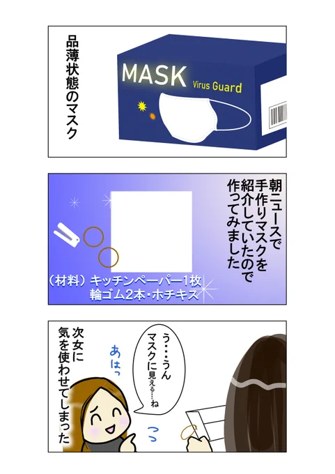 #手作りマスク#キッチンペーパーマスク 