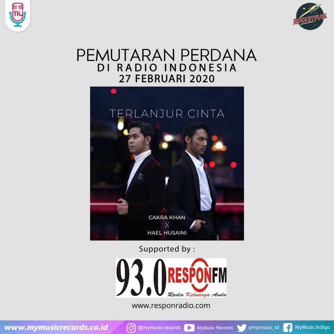 Selamat sore Respon Family, jangan lupa nanti pukul 21.30 bakal ada Pemutaran Serentak <a href="/CakraKonta/">Cakra Khan</a> &amp; <a href="/haelhusaini/">HH</a> - Terlanjur Cinta dengan Responder kita ada <a href="/RexyGeovando/">vando</a> hanya di <a href="/responradio93fm/">Respon Radio 93.FM</a> cc MD : <a href="/PutraAlvaro92/">Putra Alvaro</a> cc : @mymusic_id @roketfuelent