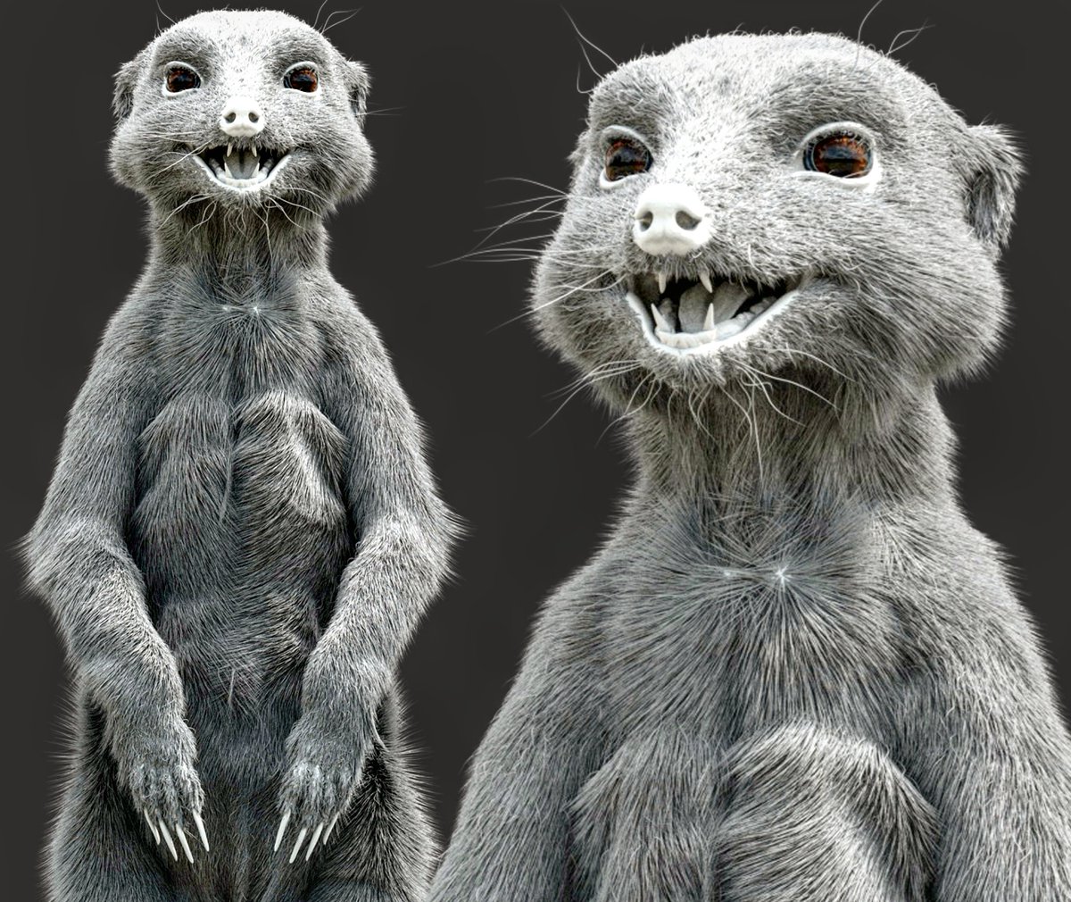 Forth part of Meerkat series, I import the model from Zbrush to 3ds Max and add lights, V-Ray settings and Ornatrix hair!

Youtube channel: RaveeCG Tutorials

#zbrush #zbrush2020 #Vray #3dsmax #ornatrix #hair #hairandfur #meerkat #videos #tutorials #raveecg #youtube #chaosgroup