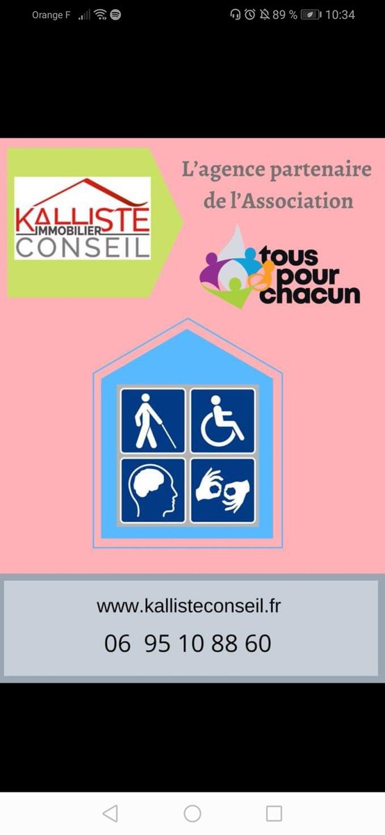 Merci à l’agence Kalliste Conseil qui nous soutien depuis nos premiers jours. 
L’agence s‘engage à reverser un Montant lors de chaque vente signée.        
Si comme eux vous vous croyez en nous et vous souhaitez nous aider ? 
Contactez nous 📞 0663653050 🏠😍