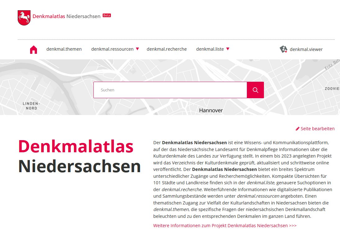 📆Veranstaltungstipp zum Denkmalatlas Niedersachsen: Nächsten Montag, den 2.3., um 18:00 Uhr eröffnen die Projektmitarbeitenden einen detaillierteren Blick auf die Plattform. Die Veranstaltung des NLD ist öffentlich, Anmeldung nicht erforderlich! bit.ly/395DBd5