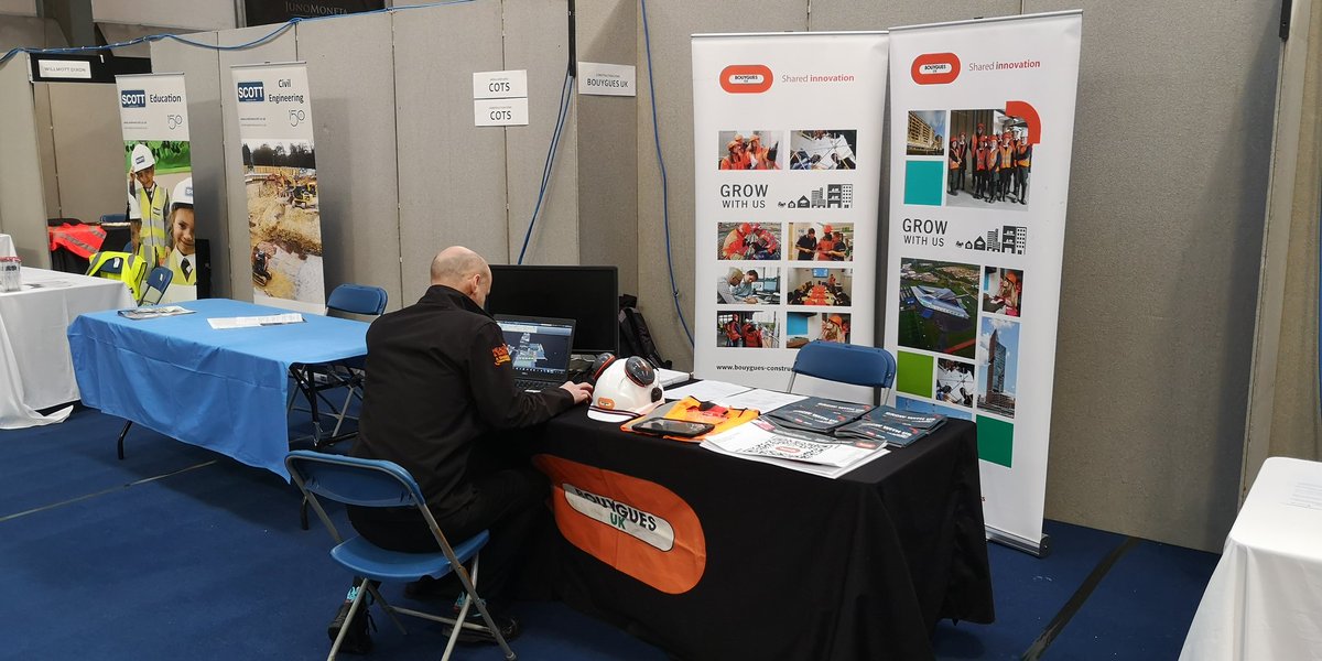 Set up and ready to go at #skillscymrucarms construction zone find out about technical construction careers #buildinginformationmodelling #bim (real life Minecraft) #projectmanagement #designmanagement construction programming and much more @GoConstructUK #loveconstruction
