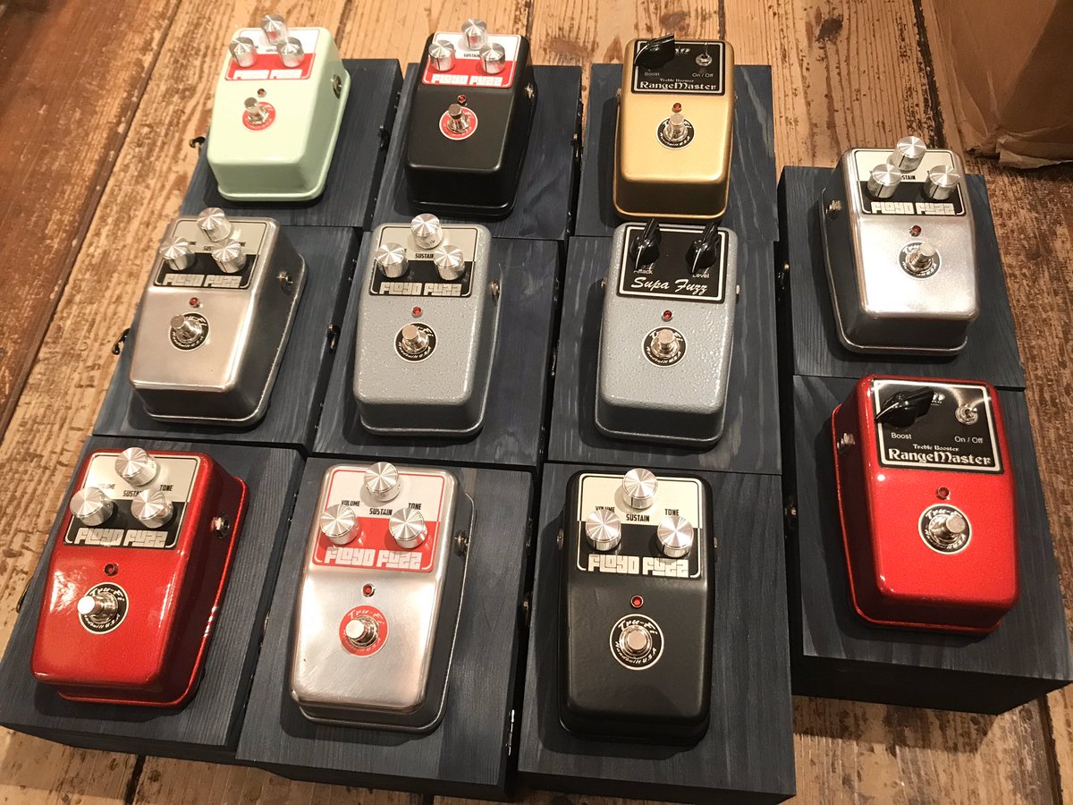 toneblue_kobe's tweet photo. Tru-Fi Pedalsようやく入荷！
今回は全て都内へ納品させて頂きます！

#tru_fi_pedals #rangemaster #floydfuzz #supafuzz #bigmuff #fuzzpedal #davidgilmour #geartalk #knowyourtone #pedalboard #toneblue https://t.co/8xW5dis31a