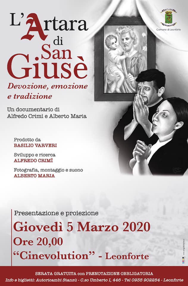 InfoPointEnna's tweet photo. Giovedì 5 marzo 2020 - #LEONFORTE - Cinevolution h 20:00 - "L'Artara di San Giusè" https://t.co/4THKLZRdUJ