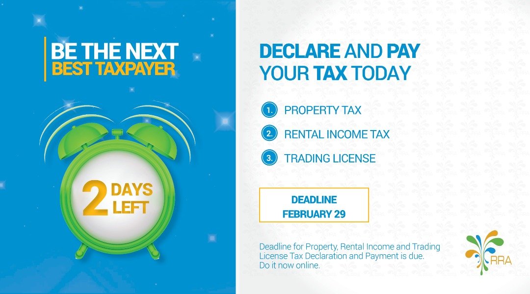 Rwanda Revenue Authority on Twitter "Just ️ Days before the deadline