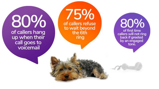 Did you know that 80% of callers hang up if the call goes to voicemail? 
Could your business be missing out on customers because of missed calls?

See how we can help with our telephone answering services: buff.ly/3cd6JAX
#telephoneanswering #voicemail #business