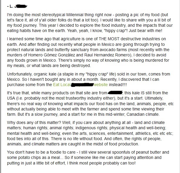 LauraOfTheTrees's tweet photo. I've had my first piece of writing published EVER!!! It's only local press, but it's an exciting moment! Words blurred for privacy.
Our food choices matter! #foodforclimate #climateaction https://t.co/6tfUzeXROp