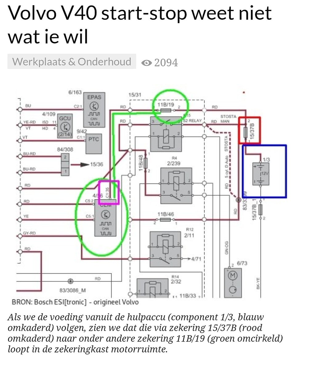 autodiagnose_eu's tweet image. Wij krijgen  een Volvo V40 II met motorcode D4162T van bouwjaar 2014 binnen. De berijder klaagt dat het start-stopsysteem niet naar behoren functioneert. Als de motor warm is, zet het systeem de motor uit, om hem twee seconden later direct weer te starten.
 #Volvo #startstop