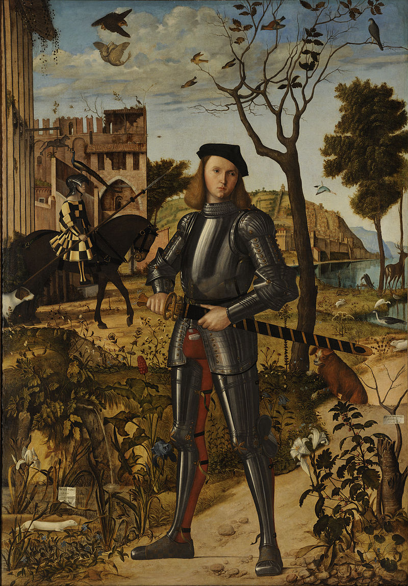 peritosdearte's tweet photo. Nos despedimos de la semana con la obra "Joven caballero en un paisaje" del pintor Vittore Carpaccio expuesto en el @museothyssen.  Se conocen pocos datos acerca de su vida pero sabemos que se cambió el apellido para que fuera más artístico y vendiera mas. https://t.co/v718veFY2m