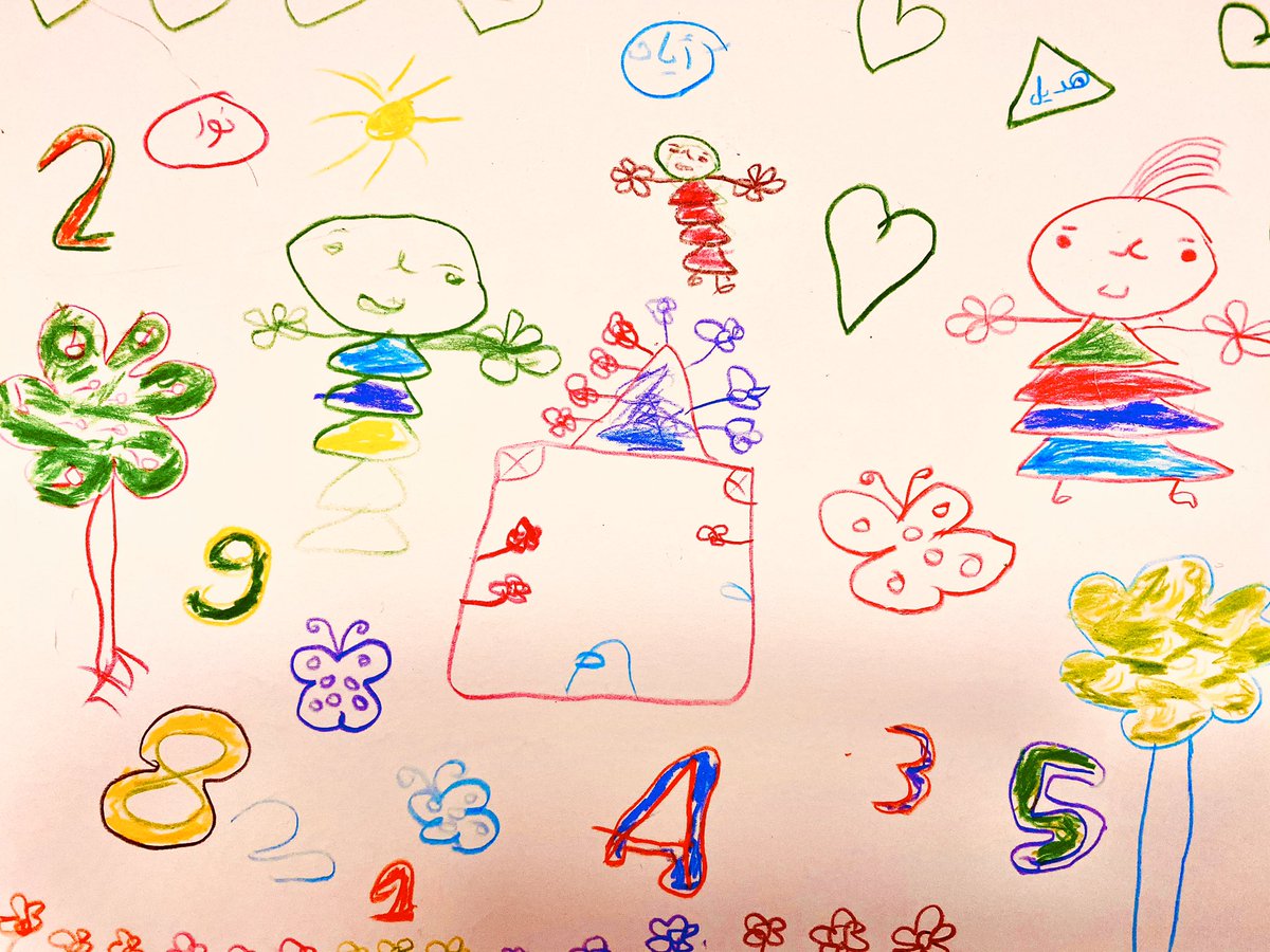 aidwkr's tweet photo. ‘My name is Amne, I am 8 years old. I drew my brother and me. I miss my village. My toys are there’ The Syrian war has robbed the childhood of millions of children. We are there,  doing as much as we can @Concern https://t.co/4SXzGjRhPX