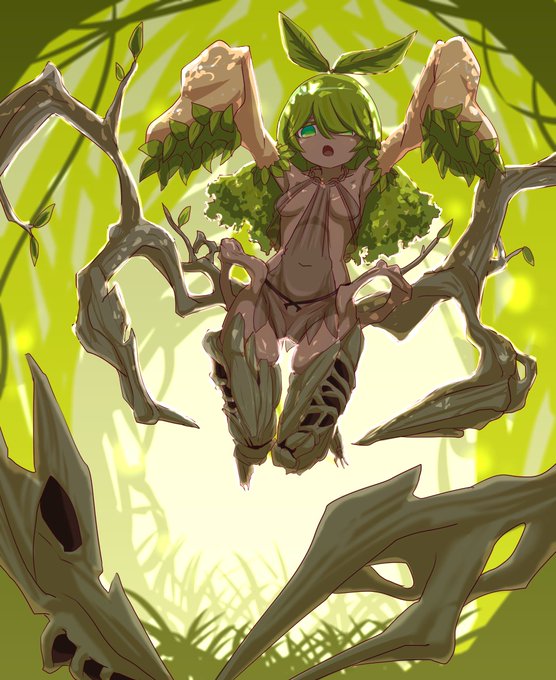 こーゆう人外ちゃんとかも描いたりしてます 