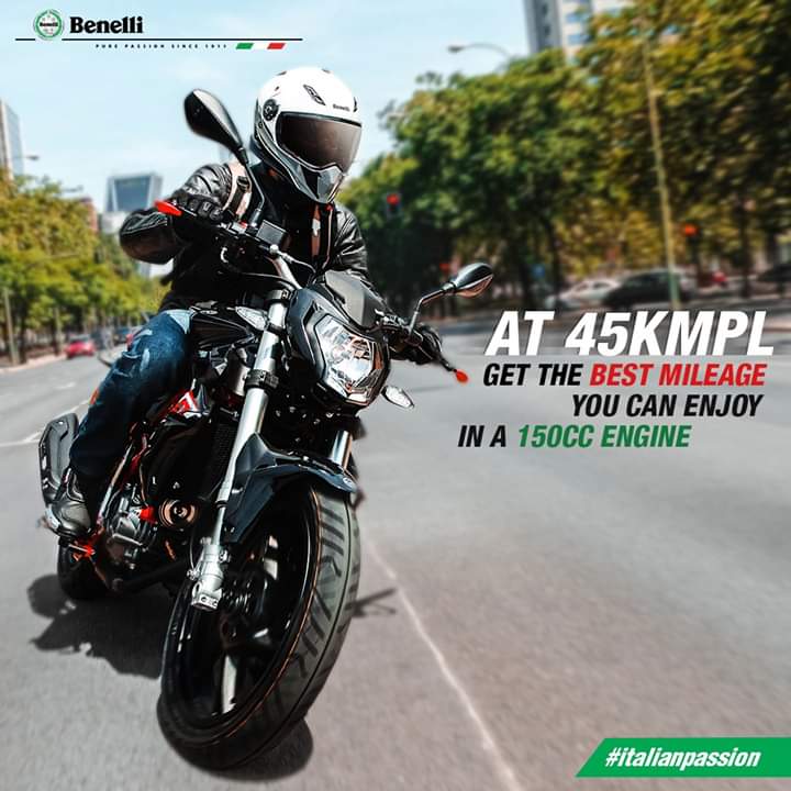 BenelliNP's tweet photo. At 45kmpl, get the best mileage you can enjoy in a 150cc engine.
Enjoy a smooth ride with lower consumption of fuel.
#Benelli #BenelliNepal #TNT150i #ItalianPassion #BikeLife #MotorradLife #BenelliMoto #BestMileage https://t.co/nULBrbB82l
