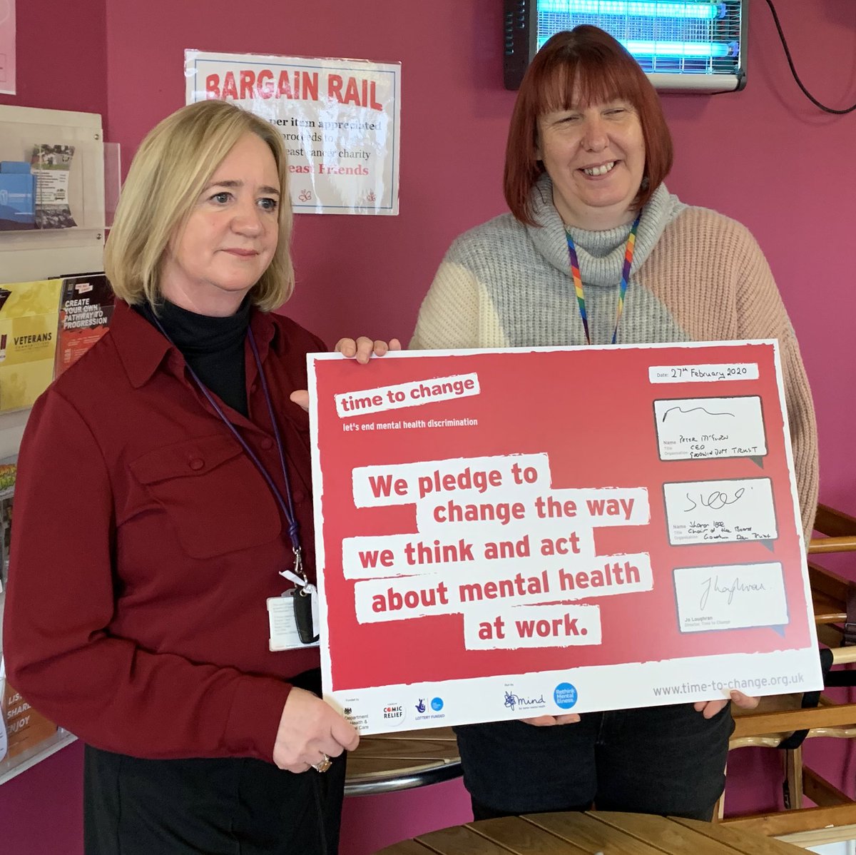GoodwinDevTrust's tweet photo. This morning we are signing the @TimetoChange pledge #mentalhealth #wellbeing #employerpledge https://t.co/mnjdhCYgbz