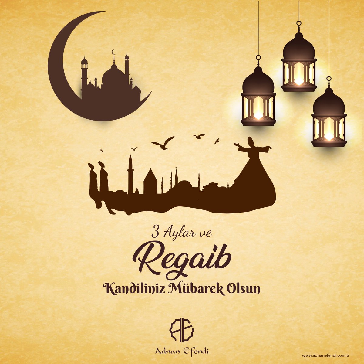 3 Aylar ve Regaib Kandiliniz mübarek olsun.

#regaibkanidili #MübarekOlsun #AdnanEfendi