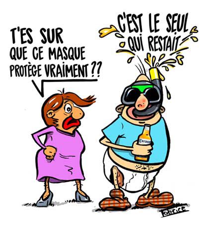 Fabricegreg Gege Ginette Couple Viedecouple Coronavirus Masque Masquedeplongee Humour Dessin Sketch Gregsketch