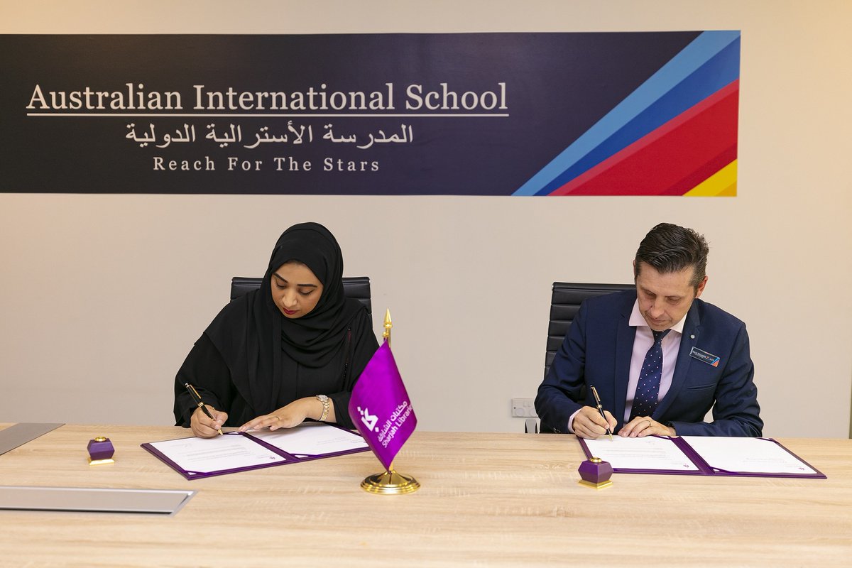 AISsharjah's tweet photo. We are very proud to announce that AIS and Sharjah Public Libraries have signed an agreement to support the reading and learning of students and AIS community. #AISReading #AISCommunity https://t.co/YOUmwvVGfZ