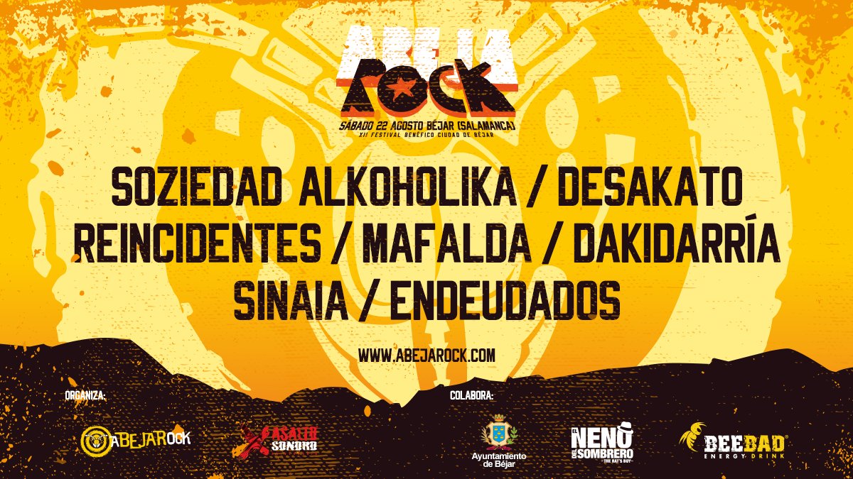AbejaRockFest's tweet photo. 💥 Más "BREA" para el #AbejaRock 💥 Entra en Facebook o Instagram, síguenos y etiqueta a 3 colegas con los que quemarás 🔥 el AbejaRock 2020 y entra en el #sorteo de 1 abono doble 🎟🎟 con 30€ en consumición ¡GRA-TIS!
👉 FB: https://t.co/4R730XYqtc
👉 IG: https://t.co/lDyrOTVS52 https://t.co/snNlbsA3wP